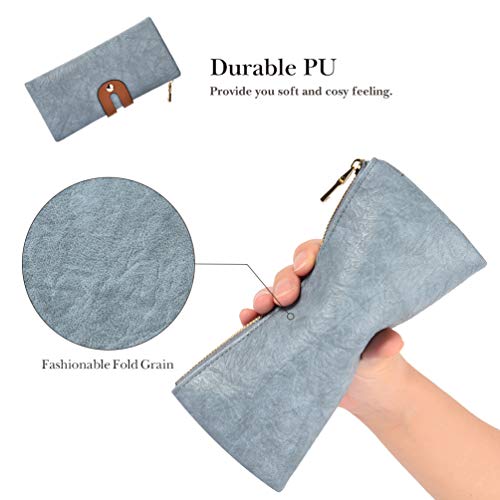 VBIGER Cartera Larga para Mujer Cremallera con Cepillo antirrobo de Moda PU Oficina