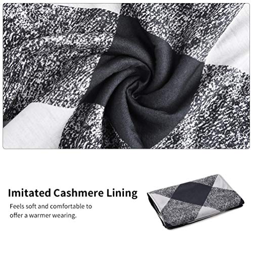 VBIGER Hombres y Mujeres Bufanda Invierno Grueso Cálido Otoño bufanda de Invierno Paño con 2 Bolsillos con Cremallera Azul