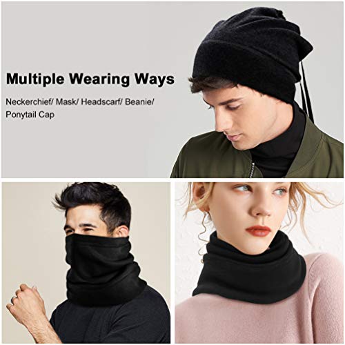 VBIGER Mascarilla Calentador de Cuello Pasamontañas Bufanda de Invierno Máscara Facial Versátil Gorro de Punto Grueso 3 en 1 Multifuncional para Hombre y Mujer para esquí Moto Bicicleta