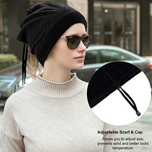 VBIGER Mascarilla Calentador de Cuello Pasamontañas Bufanda de Invierno Máscara Facial Versátil Gorro de Punto Grueso 3 en 1 Multifuncional para Hombre y Mujer para esquí Moto Bicicleta