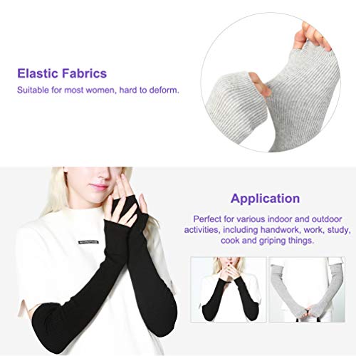 VBIGER Mujer Calentador Brazo Guantes de Invierno Suave Manguitos Guantes sin Dedos