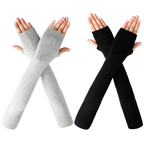 VBIGER Mujer Calentador Brazo Guantes de Invierno Suave Manguitos Guantes sin Dedos