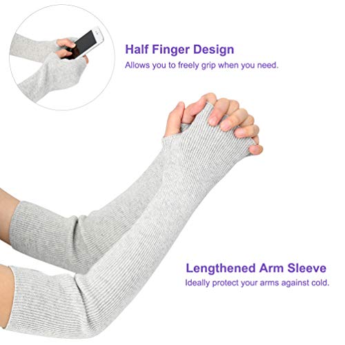 VBIGER Mujer Calentador Brazo Guantes de Invierno Suave Manguitos Guantes sin Dedos