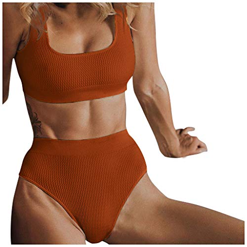 Vectry Bikinis Victoria Secret Tankinis para Mujer Bañadores De Mujer Sexy Traje De Baño Partido Traje De Baño Sexy Mujer Brasileño Traje De Baño A Rayas Mujer Anaranjado