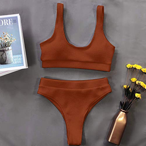 Vectry Bikinis Victoria Secret Tankinis para Mujer Bañadores De Mujer Sexy Traje De Baño Partido Traje De Baño Sexy Mujer Brasileño Traje De Baño A Rayas Mujer Anaranjado