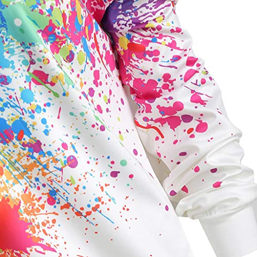 Vectry Camiseta Mujer Camiseta con Manga Larga Camiseta Asimétrica Camiseta Estampada Camiseta De Colegio Camiseta con Cuello Redondo