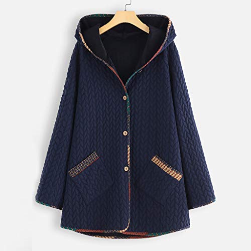 Vectry Liquidación Venta Rebajas Abrigo Pelo Parkas Mujer Tallas Grandes Invierno Cálido Mujeres Vintage con Capucha Manga Larga Abrigo Botón Outwear 2019 Moda Chaqueta Mujer