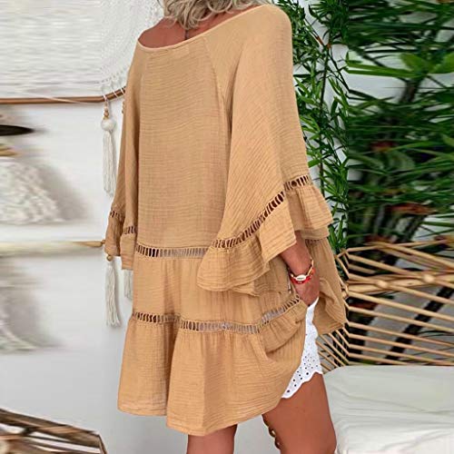 Vectry Mujer Camisas Mujer Verano 2019 Blusa Blanca Mujer Blusa Mujer Primavera 2019 Blusas De Mujer Blusas Largas para Mujer Blusas para Mujer Elegantes Fiesta Camisa Mujer