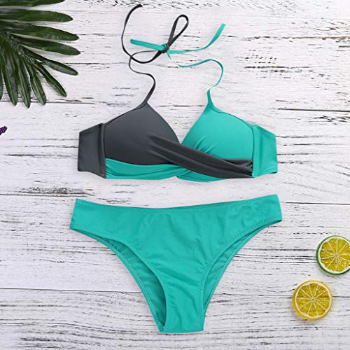 Vectry Traje de Baño Mujer Tallas Grandes Bikinis Calzedonia Bañadores de Mujer Tankini Talla Grande Bañadores de Mujer Dos Piezas Top Y Pantalon Verde Bañadores