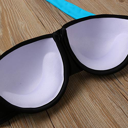 Vectry Traje De Baño Mujer Tallas Grandes Bikinis Victoria Secret Bañador Mujer Color Puro Tankinis Mujer Bañadores De Mujer con Aros Traje De Baño Azul Claro