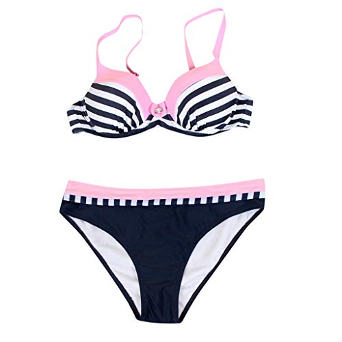 Vectry Traje de Baño Mujer Tallas Grandes Bikinis Victoria Secret Bikinis Victoria Secret Bañador Mujer 2019 Bañadores de Mujer Dos Piezas Sexy Tankini Push Up Traje de Baño Rosado