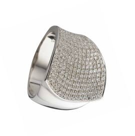 Velini, anillo de neopreno para mujer R6144, 925 de plata de ley, pendientes con juego de accesorios para ajuste micro, AAA 212 circonitas cúbicas piedras de calidad
