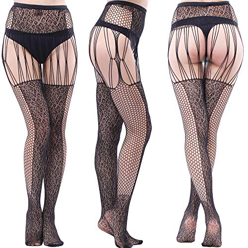 Vellede Mujer Medias Lencería Liguero Muslo Panti Medias Paquete de 3-4