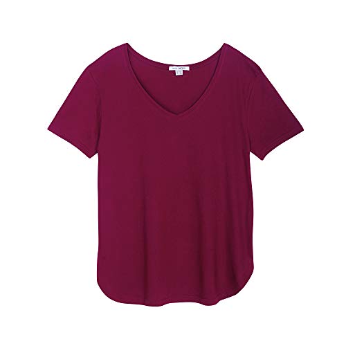 VENCA Camiseta bajo Redondeado Mujer - 015565,Granate,S