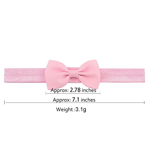 Vendas del Pelo de la Venda de Las Muchachas del bebé del Bowknot de la Cinta del Grosgrain Stretch para los niños pequeños 20pcs …