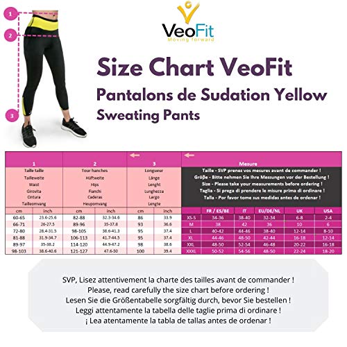 VeoFit Pantalón de Sudoración Adelgazante Talla XXXL : Tonifica y Elimina el Exceso de Agua para una Piel más Tersa y una Figura más Estilizada. OFRECIDOS: Funda + Guía Fitness