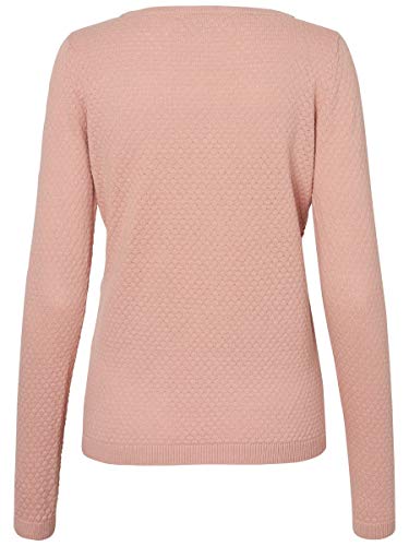Vero Fashion NOS Vmcare Estructura LS Blusa O-cuello Suéter Noos, Rosa Misty Rose), 38 (Talla del fabricante: Small) para Mujer