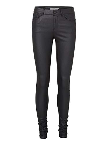 Vero Moda 10138972, Pantalones para mujer, negro (black/coated), XL/34