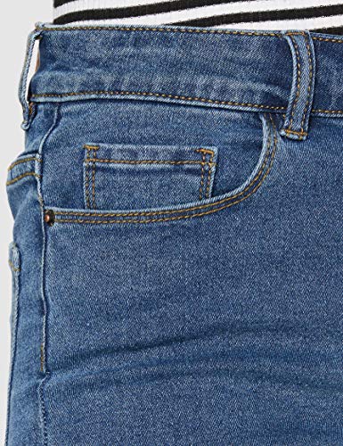 Vero Moda NOS Vmhot Seven NW Dnm Fold Shorts Mix Noos Pantalones Cortos para Mujer , Azul (Medium Blue Denim Medium Blue Denim) , 38 (Talla del fabricante: Small)