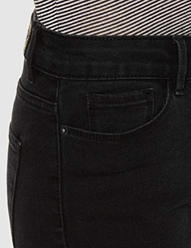 Vero Moda NOS Vmhot Seven NW Dnm Fold Shorts Mix Noos Pantalones Cortos para Mujer , Negro (Black) , 38 (Talla del fabricante: Small)