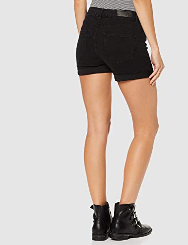 Vero Moda NOS Vmhot Seven NW Dnm Fold Shorts Mix Noos Pantalones Cortos para Mujer , Negro (Black) , 42 (Talla del fabricante: Large)