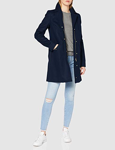 Vero Moda Vmaugust 3/4 Jacket Chaqueta, Azul (Navy Blazer Navy Blazer), 38 (Talla del Fabricante: Medium) para Mujer