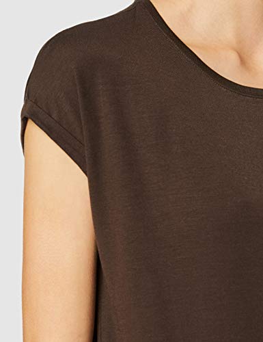 Vero Moda Vmava Plain SS Top Ga Noos Camiseta, Marrón (Coffee Bean Coffee Bean), 38 (Talla del Fabricante: Small) para Mujer