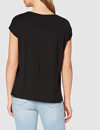 VERO MODA Vmava Plain Ss Top Ga Noos, Camiseta para Mujer, Negro (Black Black), 40 (Talla del fabricante: Large)