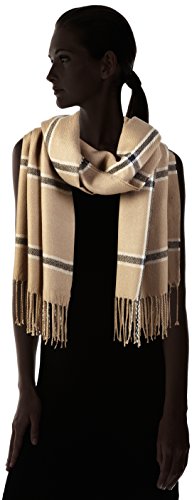 Vero Moda Vmcheck Long Scarf Bufanda, Multicolor (Silver Mink), Talla única para Mujer