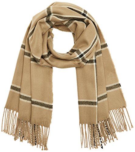 Vero Moda Vmcheck Long Scarf Bufanda, Multicolor (Silver Mink), Talla única para Mujer