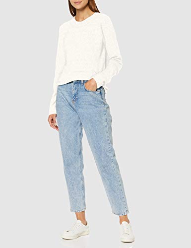 Vero Moda Vmdoffy LS O-Neck Blouse Noos suéter, Beige (Birch Detail: Melange), 36 (Talla del Fabricante: X-Small) para Mujer
