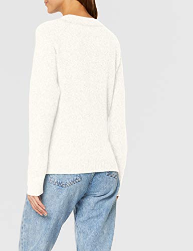 Vero Moda Vmdoffy LS O-Neck Blouse Noos suéter, Beige (Birch Detail: Melange), 36 (Talla del Fabricante: X-Small) para Mujer