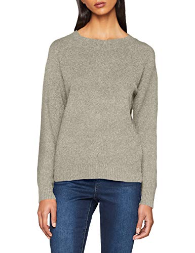 Vero Moda Vmdoffy LS O-Neck Blouse Noos suéter, Gris (Light Grey Melange Light Grey Melange), 36 (Talla del Fabricante: X-Small) para Mujer