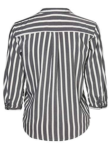 Vero Moda Vmerika, Blusa para Mujer, Multicolor (Black Stripes:opposite Stripe Snow/black), L