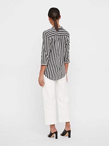 Vero Moda Vmerika, Blusa para Mujer, Multicolor (Black Stripes:opposite Stripe Snow/black), L