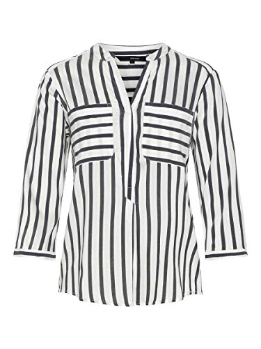 Vero Moda Vmerika, Blusa para Mujer, Multicolor (Snow White Stripes:Black), M