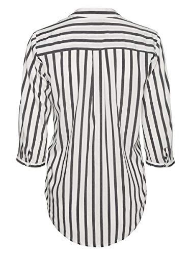 Vero Moda Vmerika, Blusa para Mujer, Multicolor (Snow White Stripes:Black), XS