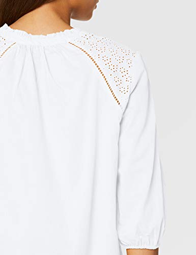 Vero Moda VMHALO 3/4 Top WVN GA Blusas, Blanco como La Nieve, M para Mujer