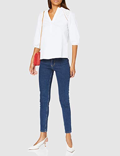 Vero Moda VMHALO 3/4 Top WVN GA Blusas, Blanco como La Nieve, M para Mujer