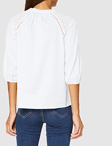 Vero Moda VMHALO 3/4 Top WVN GA Blusas, Blanco como La Nieve, M para Mujer