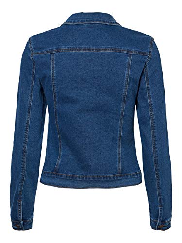 Vero Moda Vmhot SOYA LS Jacket Mix Noos Chaqueta, Azul (Medium Blue Denim Medium Blue Denim), 42 (Talla del Fabricante: Large) para Mujer