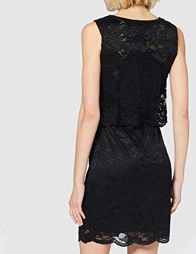 Vero Moda Vmjoy S/l Short Dress Boo Vestido, Negro (Black), 36 (Talla del Fabricante: Small) para Mujer
