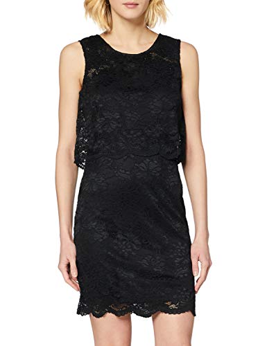 Vero Moda Vmjoy S/l Short Dress Boo Vestido, Negro (Black), 36 (Talla del Fabricante: Small) para Mujer