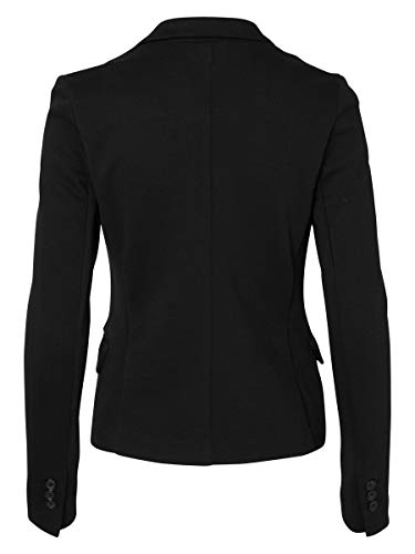 Vero Moda Vmjulia Ls Blazer Dnm Noos, Chaqueta de Traje para Mujer, 38, Negro (Black Black), 38