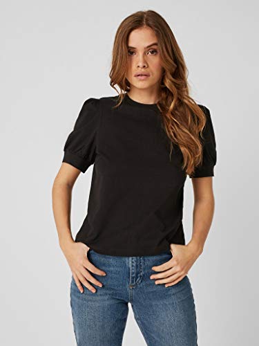 Vero Moda Vmkerry 2/4 O-Neck Top VMA Noos Camiseta, Black, XL para Mujer
