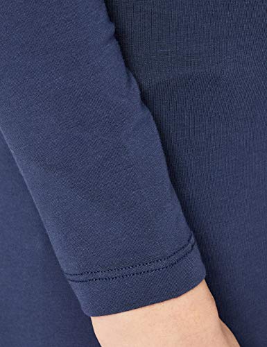 VERO MODA VMMAXI MY LS SOFT LONG U-NECK NOOS, Camisa Manga Larga Mujer, Azul (Black Iris), 36 (Talla del fabricante: Small)