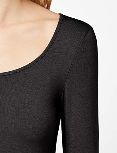 VERO MODA VMMAXI MY LS SOFT LONG U-NECK NOOS, Camisa Manga Larga Mujer, Negro (Black), 42 (Talla del fabricante: X-Large)