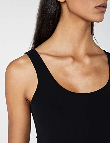 Vero Moda Vmmaxi My Soft Long Tank Top Noos Camiseta sin Mangas, Negro (Black), 38 (Talla del Fabricante: Medium) para Mujer