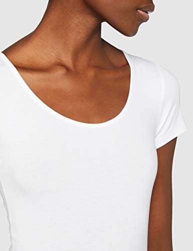 Vero Moda VMMAXI MY SS Soft U-Neck Noos Camiseta, Color Blanco Brillante, M para Mujer