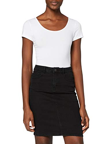 Vero Moda VMMAXI MY SS Soft U-Neck Noos Camiseta, Color Blanco Brillante, XS para Mujer